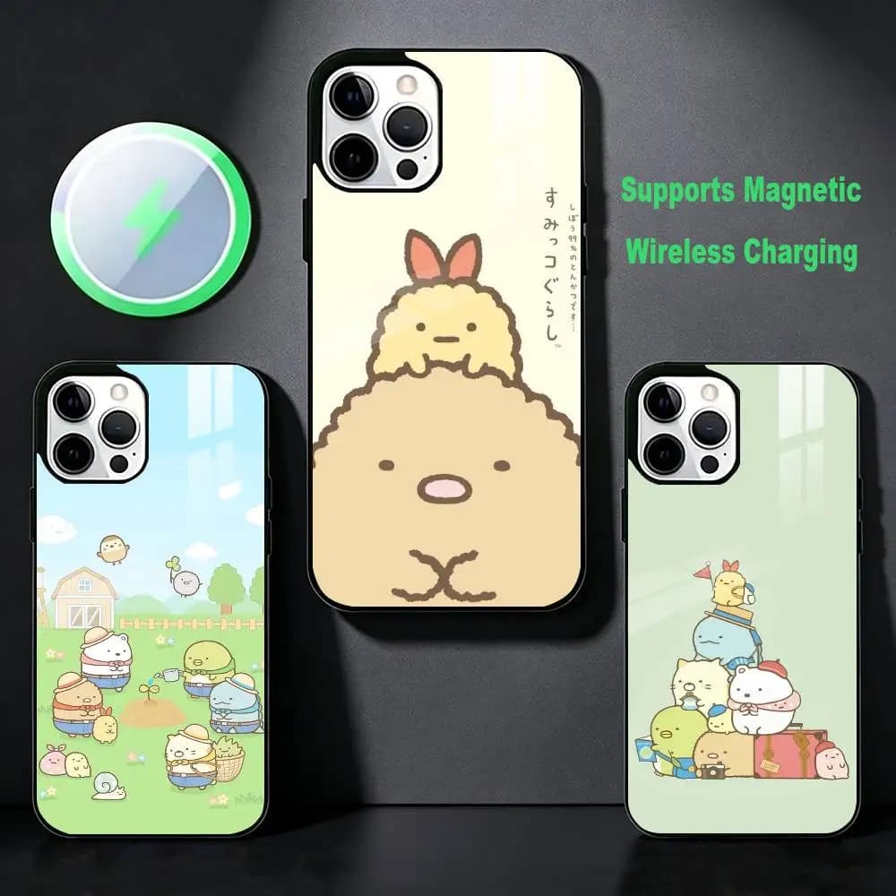 Sumikko-O Gurashi-I Cute  Phone Case For iPhone 17,16,15,14,13,12,Plus,Pro,Max for Magsafe Magnetic Wireless Charging