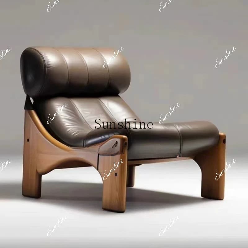 Medieval solid wood leisure sofa chair hotel B & B club simple living room tiger chair  FT