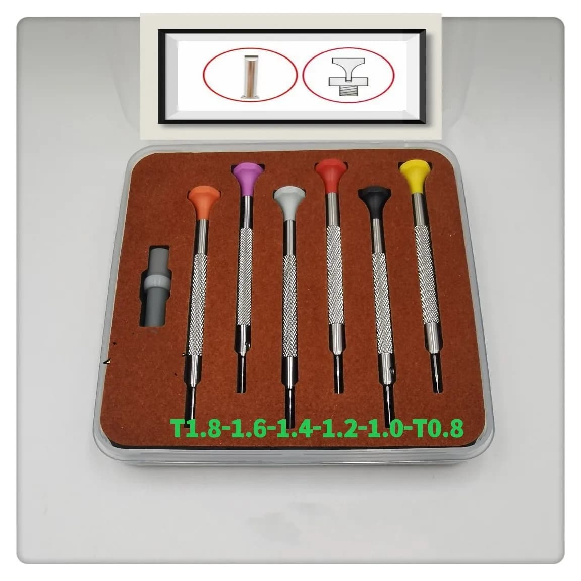【Hot】6pcs Watch Repair Screwdrivers Kit For 3135 2135 Movement Repair Precision Screwdriver T0.8-1.0-1.2-1.4-1.6-1.8 Watchmakers