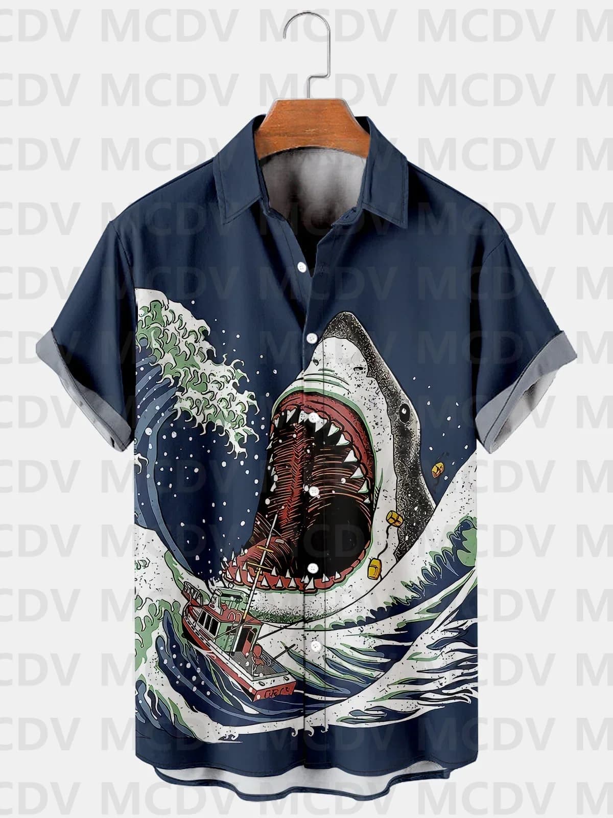 Mens Sea turtle Print Lapel Casual Loose Short Sleeve Aloha Shirt 3D Printed Men's Button Shirt Hawaiian Shirts