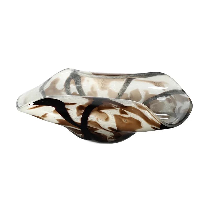 Creative pattern glass vase villa living room coffee table dining table high-end fruit pot decoration