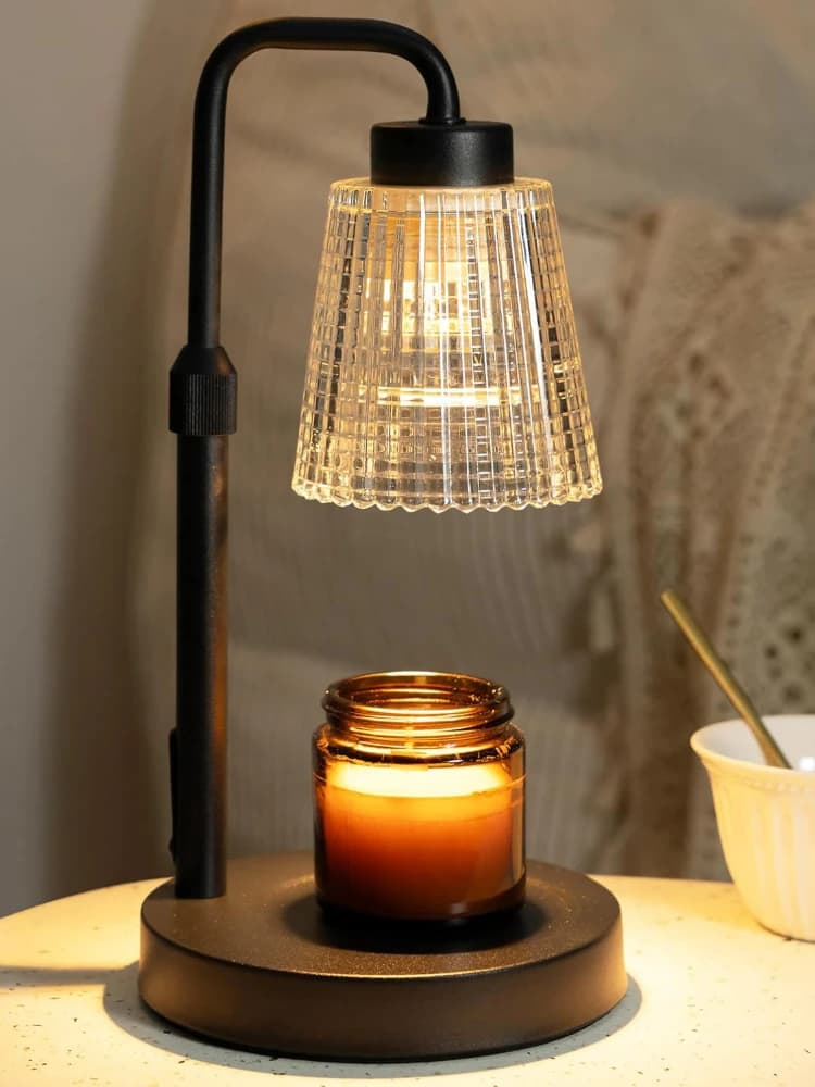 24H Timer Dimmable Candle Wax Melting Lamp with Two Bulbs Electric Wax Warmer Home Table Decor Thanksgiving Fall Gift for Women