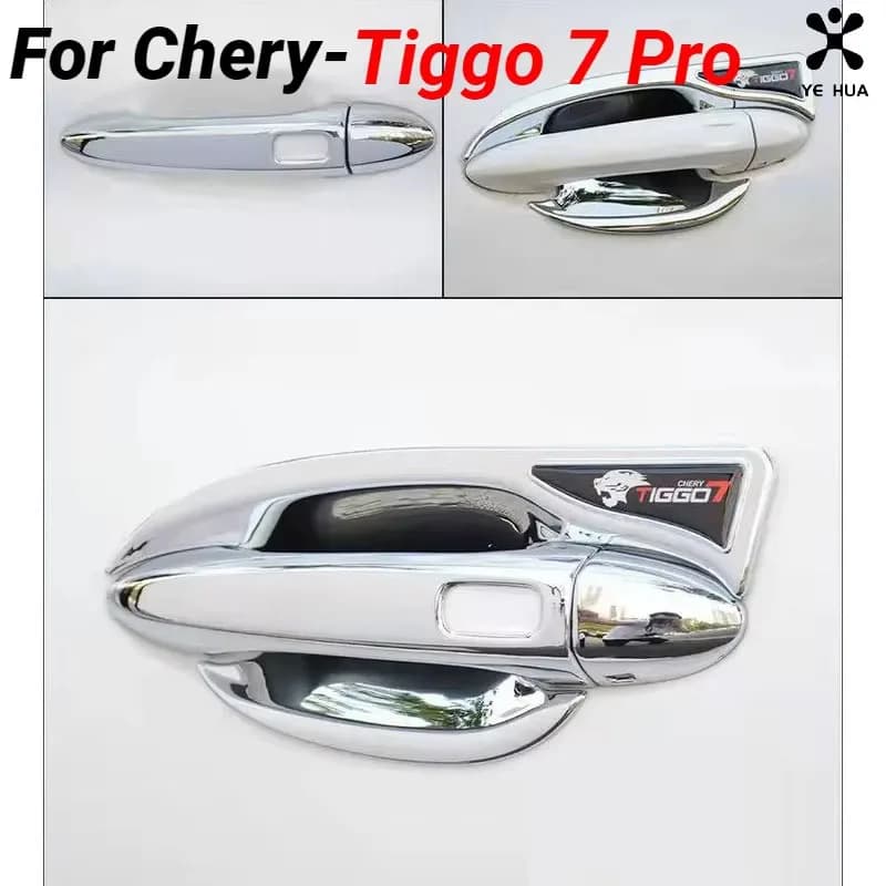 For Chery Tiggo 7 Pro Chrome Door Handle Cover ABS Chromium Styling Trim Bowl 2019 2020 2021 Exterior Parts Auto Accessories