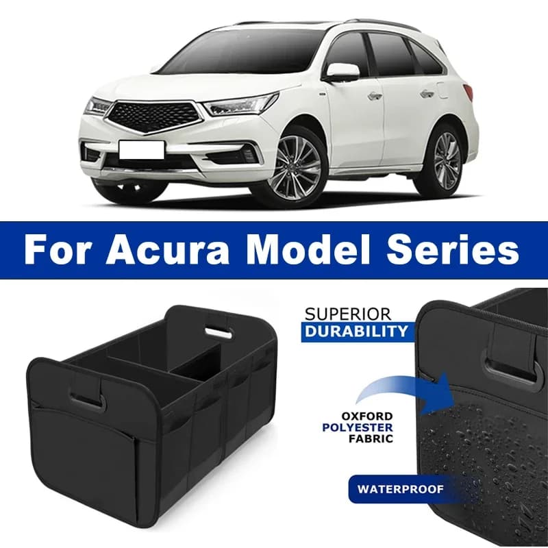 Foldable Car Organizer Portable Storage Box With Side Net for Acura RDX MDX TLX Integra CDX ZDX TL TSX RSX CL Legend ADX