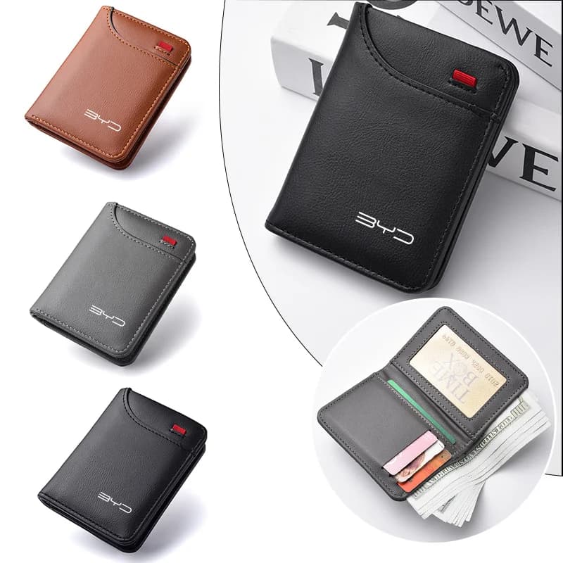 Car Wallet ID Credit Card Purse Multi Functional Leather For BYD Seal U DM I Sealion 7 Seal Song Plusdolphin Surf