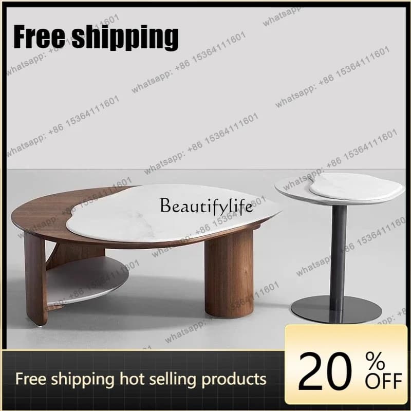 LD Italian Minimalist Coffee Table Combination Living Room Home Light Luxury High-end Marble Coffee Table