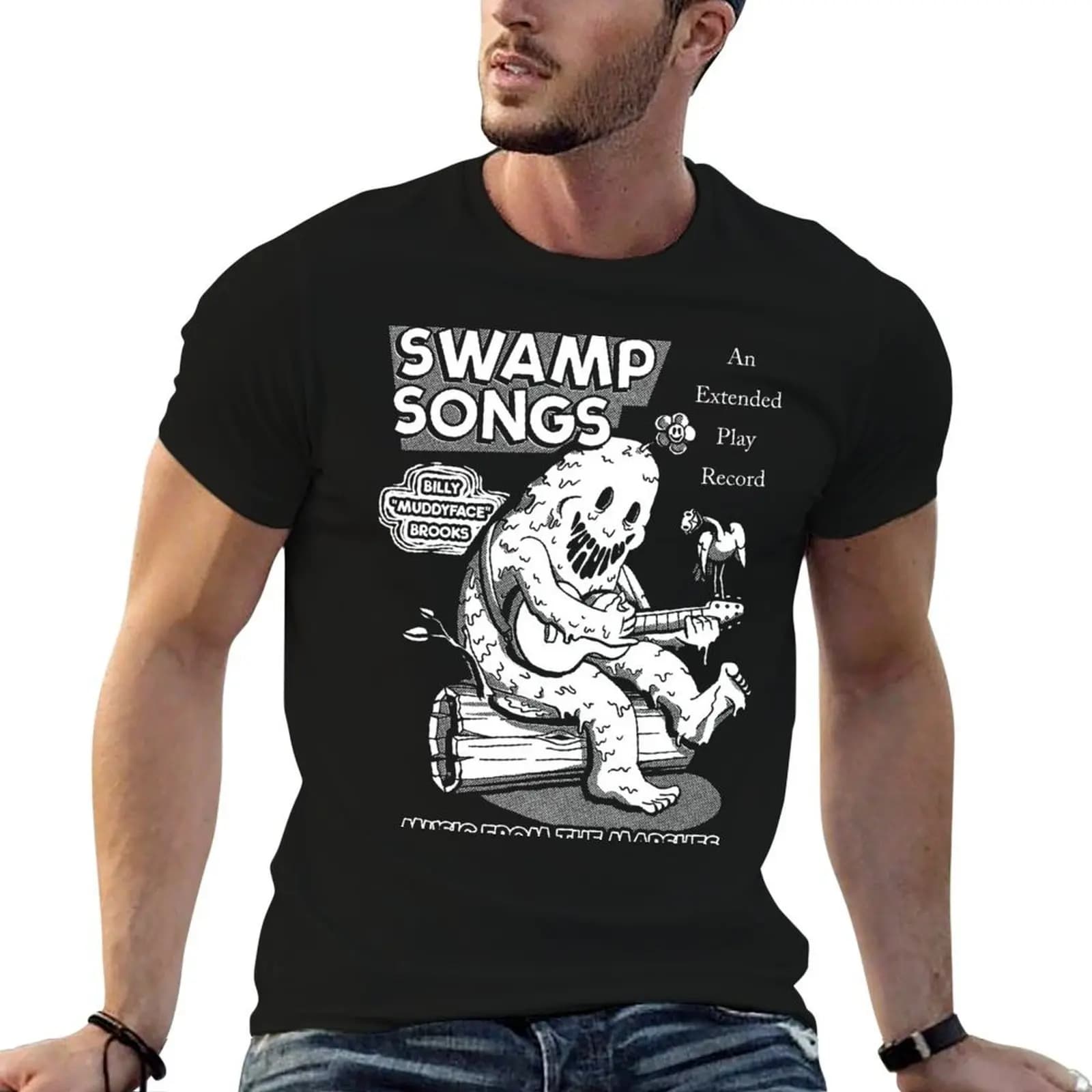 Swamp Songs - Black/White T-Shirt Short sleeve tee Louboutins tshirts for men