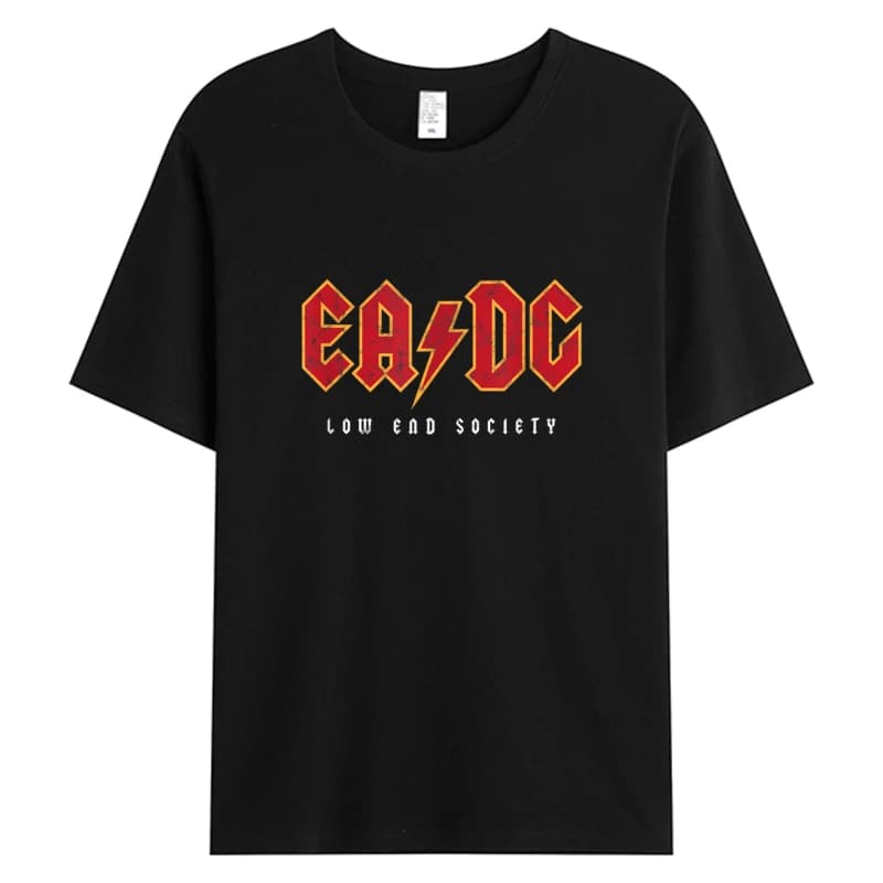Low End Society Bass Player's T-shirt Guitar Eadg Strings Men Cotton Graphic 2025 Festival Discount Tshirt Male Clothes Slim Fit