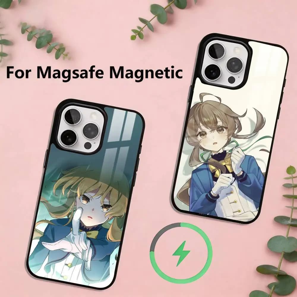 S-Silent Anime W-Witch Phone Case For iPhone17,16,15,14,13,12,11 Plus,Pro Magnetic with Magsafe Wireless Charging