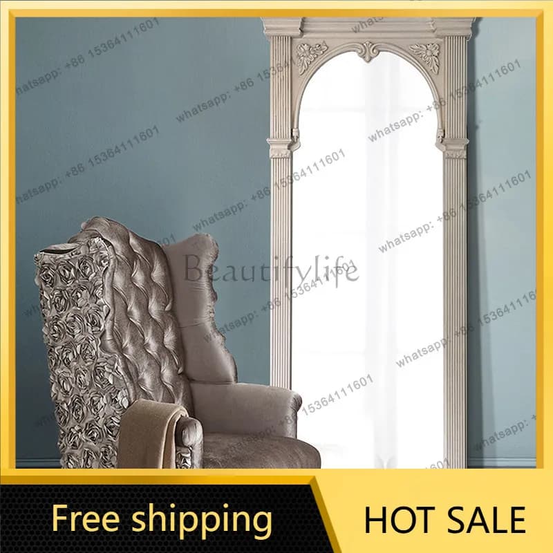 XX. French classical floor mirror American cloakroom full-length mirror European customization