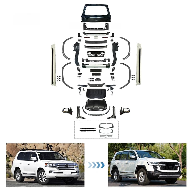 High Quality 2008-2020 Land Cruiser LC200 GR Sports Upgrade Body Kit Convert To LC300 Exterior Bumper Accessories