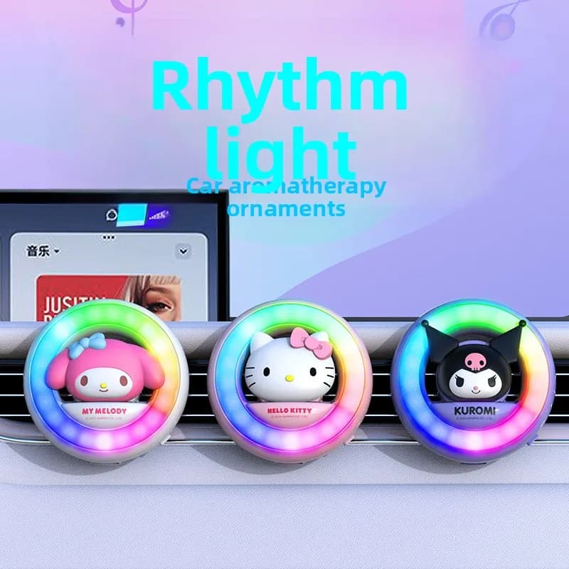 Car Led Ambient Light Outlet Car Hello Kitty Aromatherapy Music Rhythm Light Interior High-End Car Decoration