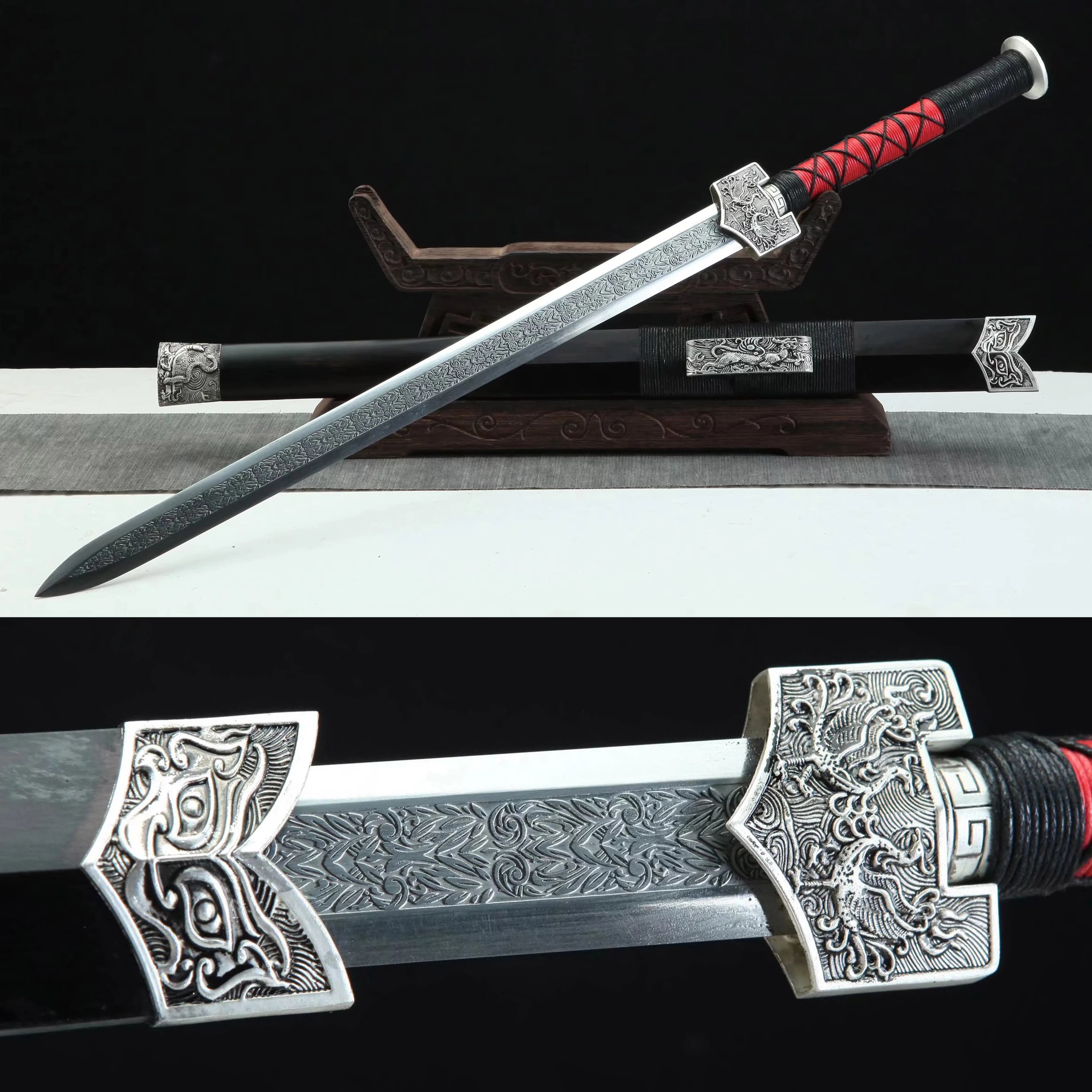 83cm Chinese Dragon Turtle Samurai Sword with a Han Blade.Carbon steel blade is sharp.Katana. Gift for martial arts enthusiasts