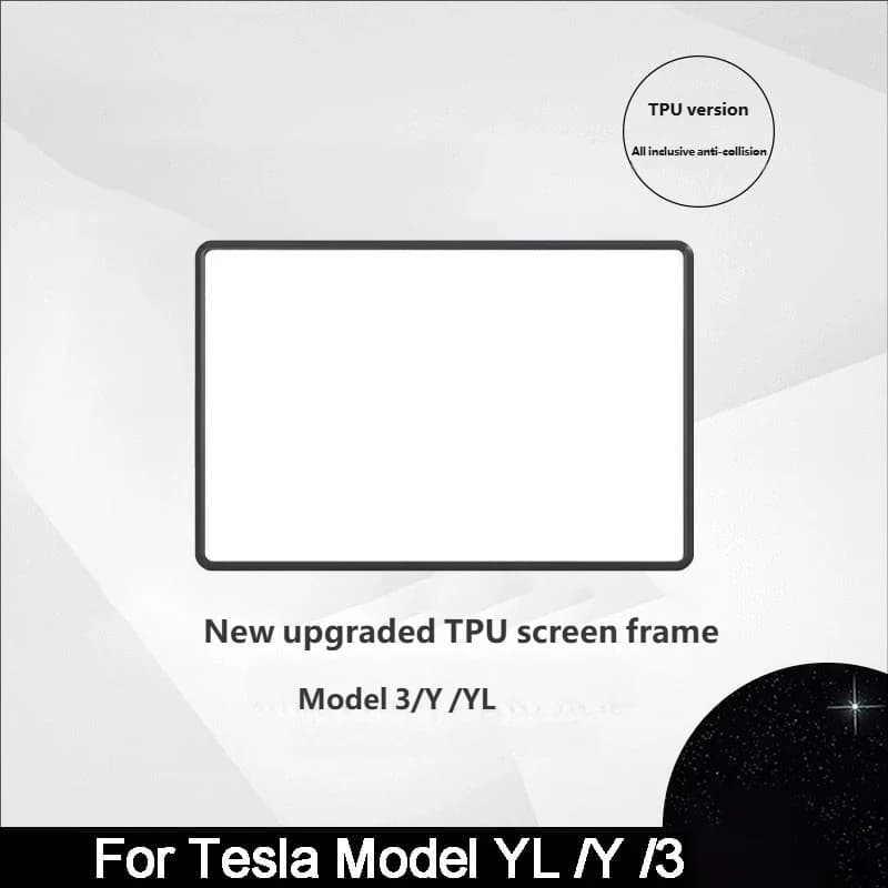 Silicone Screen Frame Display Edge Protector Trim Cover For Tesla Model YL/Y/3 Center Control Accessories