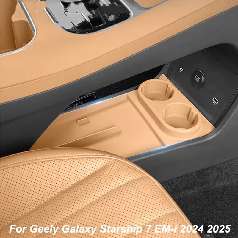 For Geely Galaxy Starship 7 EM-i 2024 2025 Central Control Lower Storage Box Interior Accessories