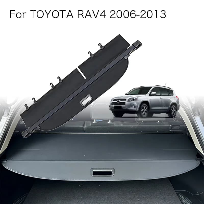 Auto Trunk Curtain Organizer Cover For Toyota Rav4 XA30 2006-2013 Car Cargo Cover Trunk Rear Rack Luggage Storage Privacy