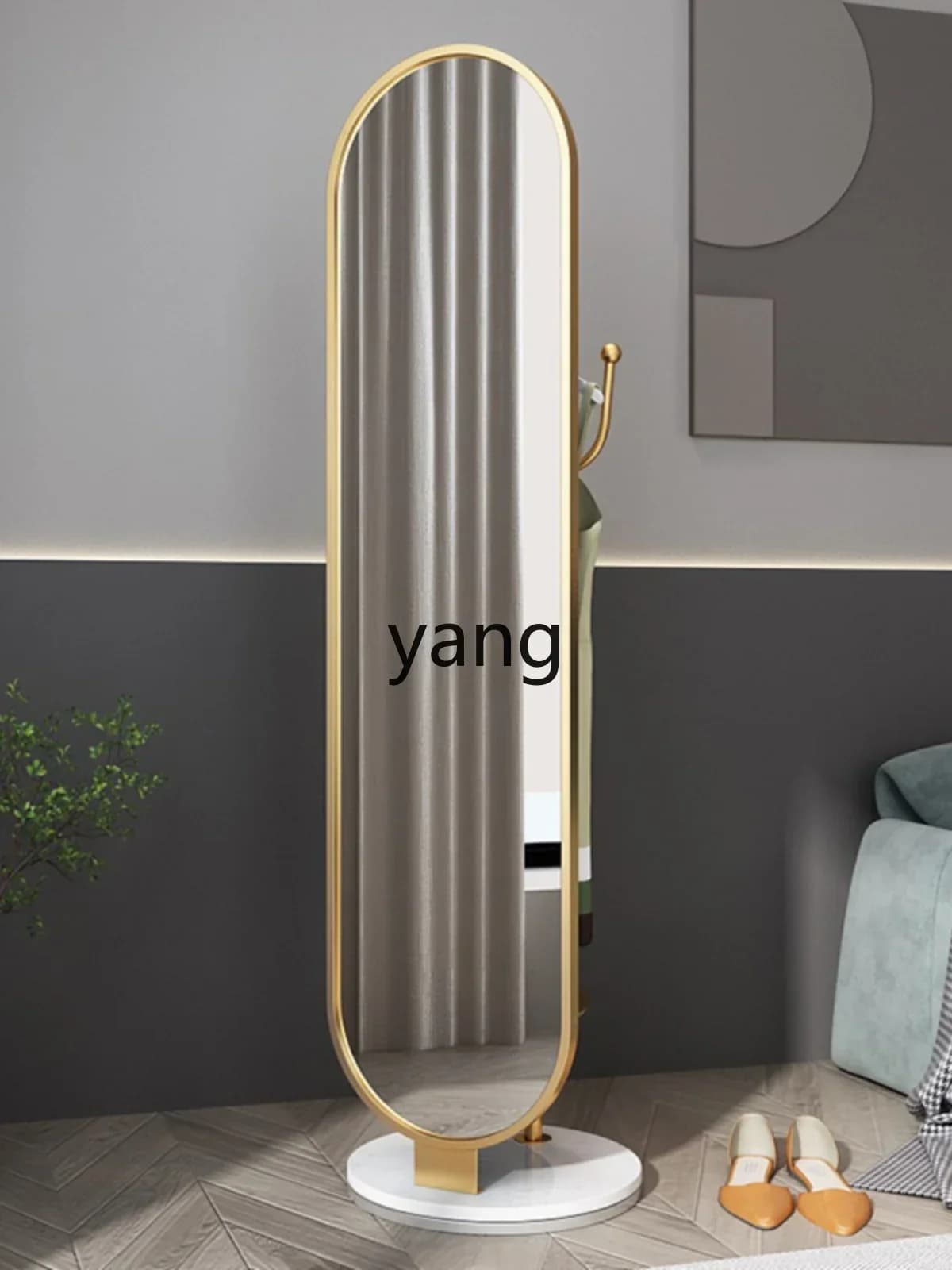 LH1 full-length mirror light luxury simple household multi-function rotating mobile fitting mirror