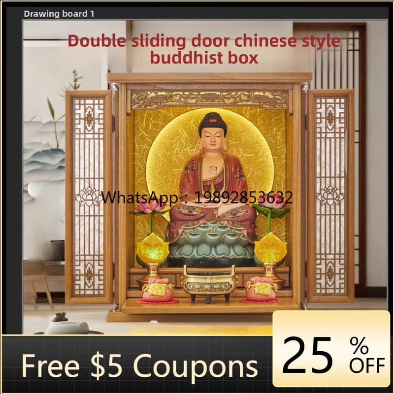 ZC Altar Table for Worshiping Gods, God Altar, Wealth God Altar, Incense Table, Cabinet, Worship Table, Wall-Mounted