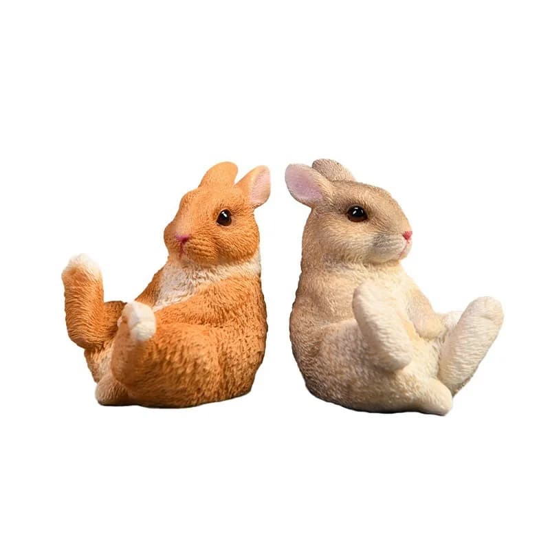 Pygmy rabbit, pet rabbit figure model, cute mini cute little animal tide toy ornament