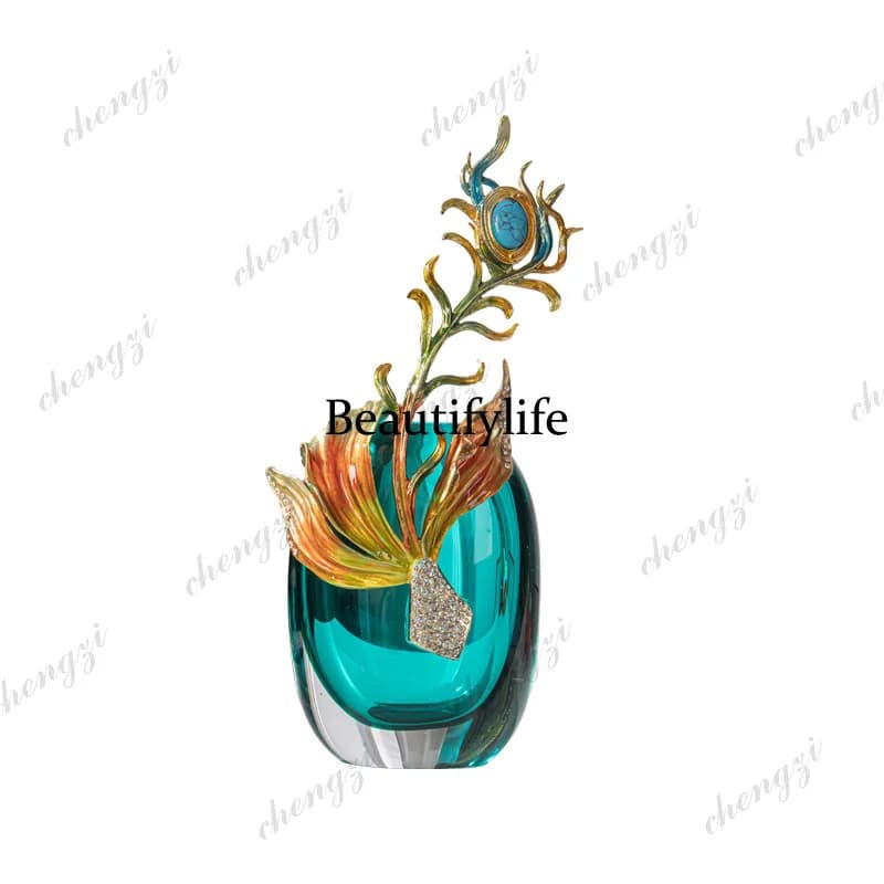 A95 enamel colored glass vase ornament living room wine cabinet TV cabinet decoration household