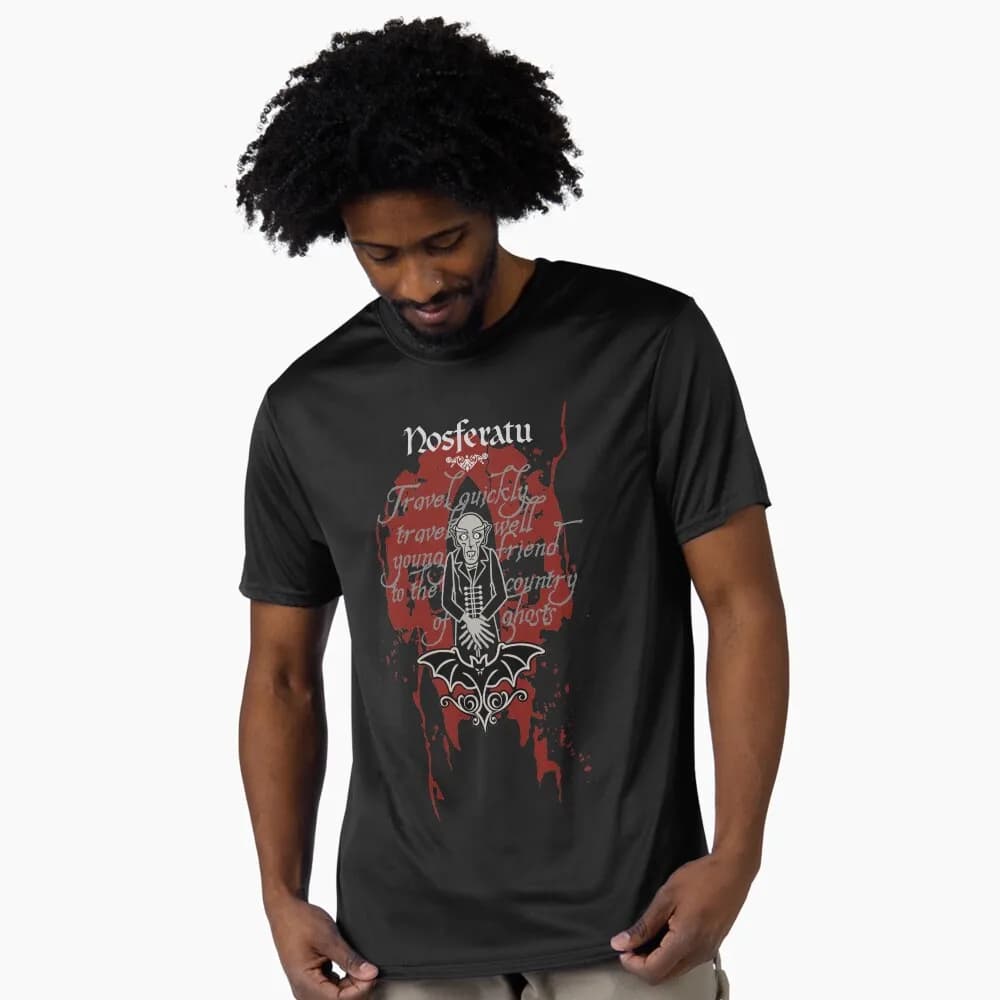 0403 Horror Vampire movie Nosferatu Scary halloween Gift t shirt Scream film Graphic clothes 100% cotton printed All size tops