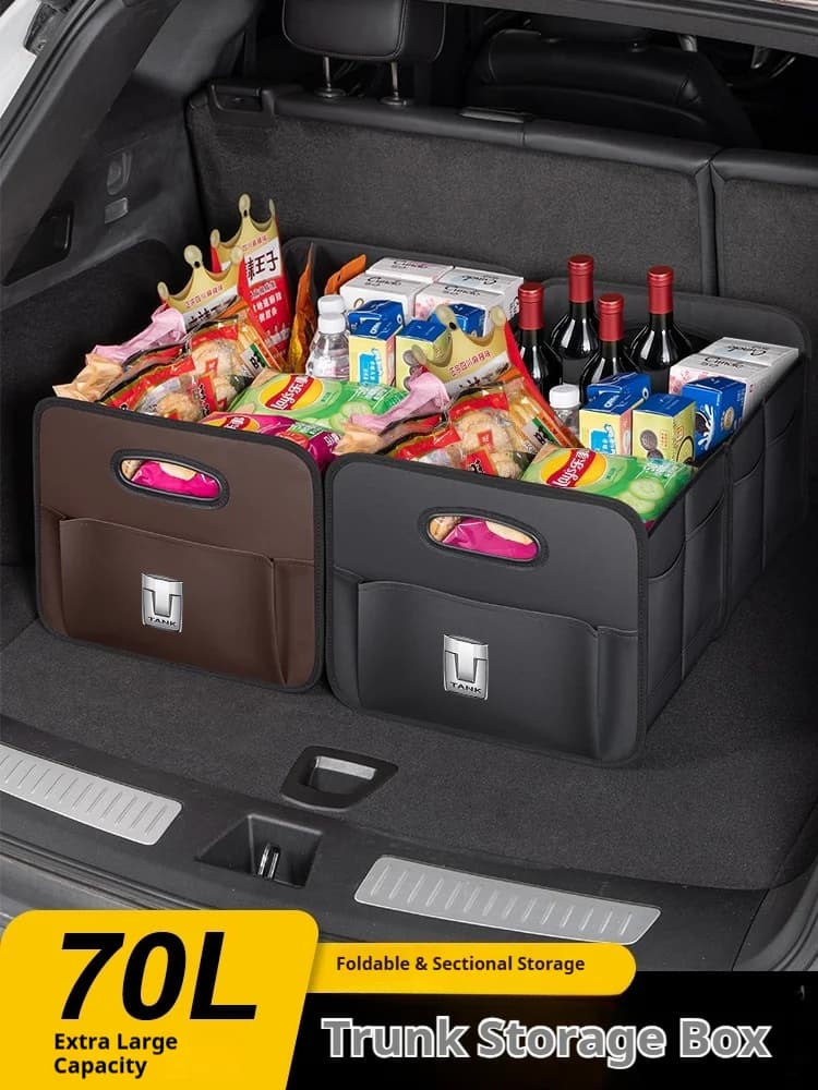 Car Trunk Storage Box Large Capacity Storage Bag Leather For Tank Great Wall 300 400 500 700 Hi4T 300 400 500 700 HiaZ