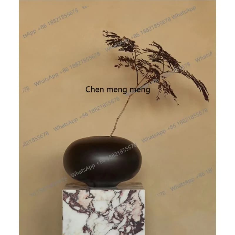 New household simple mango wooden vase, medieval style