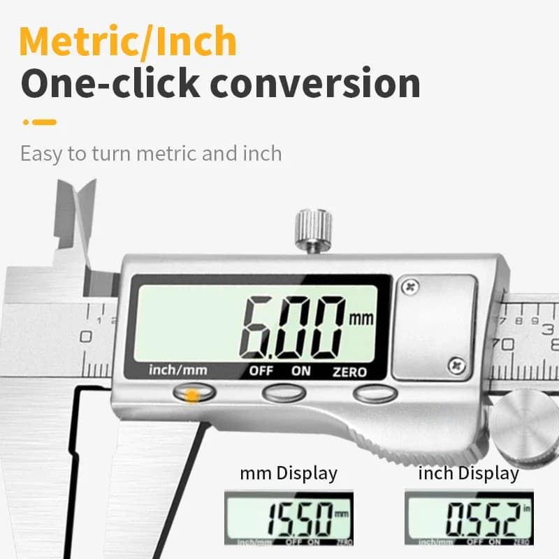 IP54 Woodworking Thickness Gauge Depth Electronic Waterproof  Ruler Metal Caliper Digital Vernier Caliber Measuring Tools
