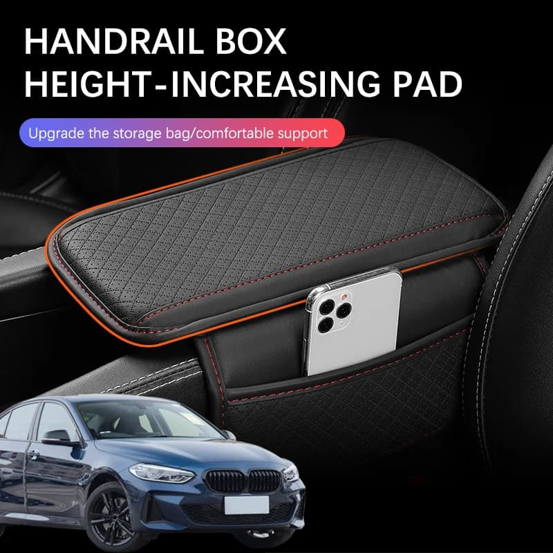 Car Arm Rest Cushion Center Console Protection Cover Auto Armrest Box Pad Storage Pocket For BMW 1 Series