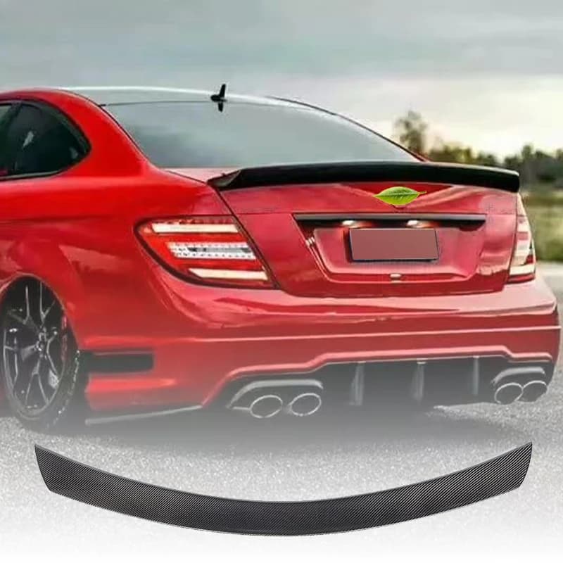 For 2008-2014 Mercedes Benz W204 C204 C63 AMG C200 C250 C300 2Door C Class Carbon Fiber Rear Trunk Boot Spoiler