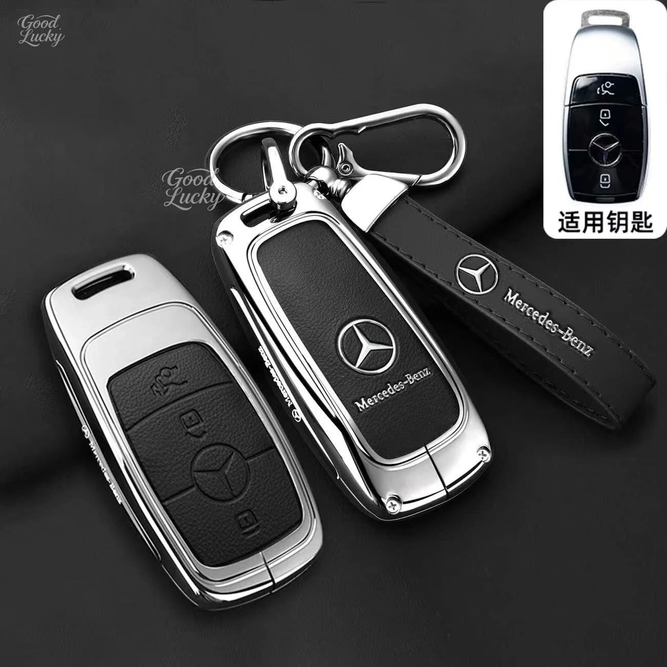 Zinc Alloy Car key case For Mercedes Benz W639 C350 W204 W205 W212 W213 W176 W219 AMG ML SL GLC GLE GLS GLK SLC SLK Accessories