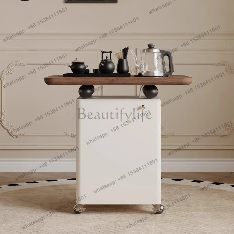 Living room mobile tea table light luxury modern high-end small apartment Internet celebrity balcony tea table