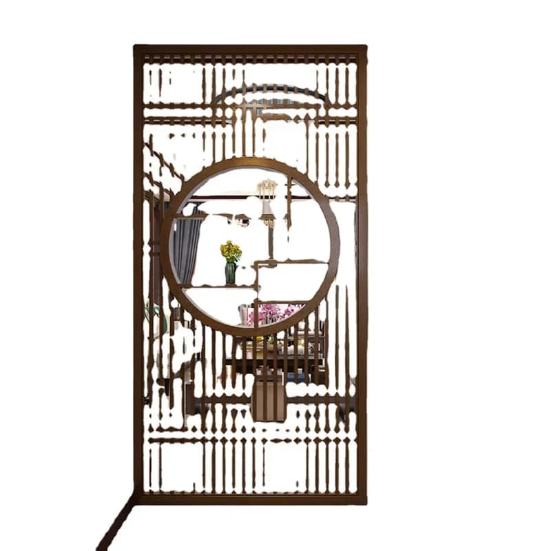 New Chinese black walnut screen, all solid wood, modern simplicity for entrance porch partition