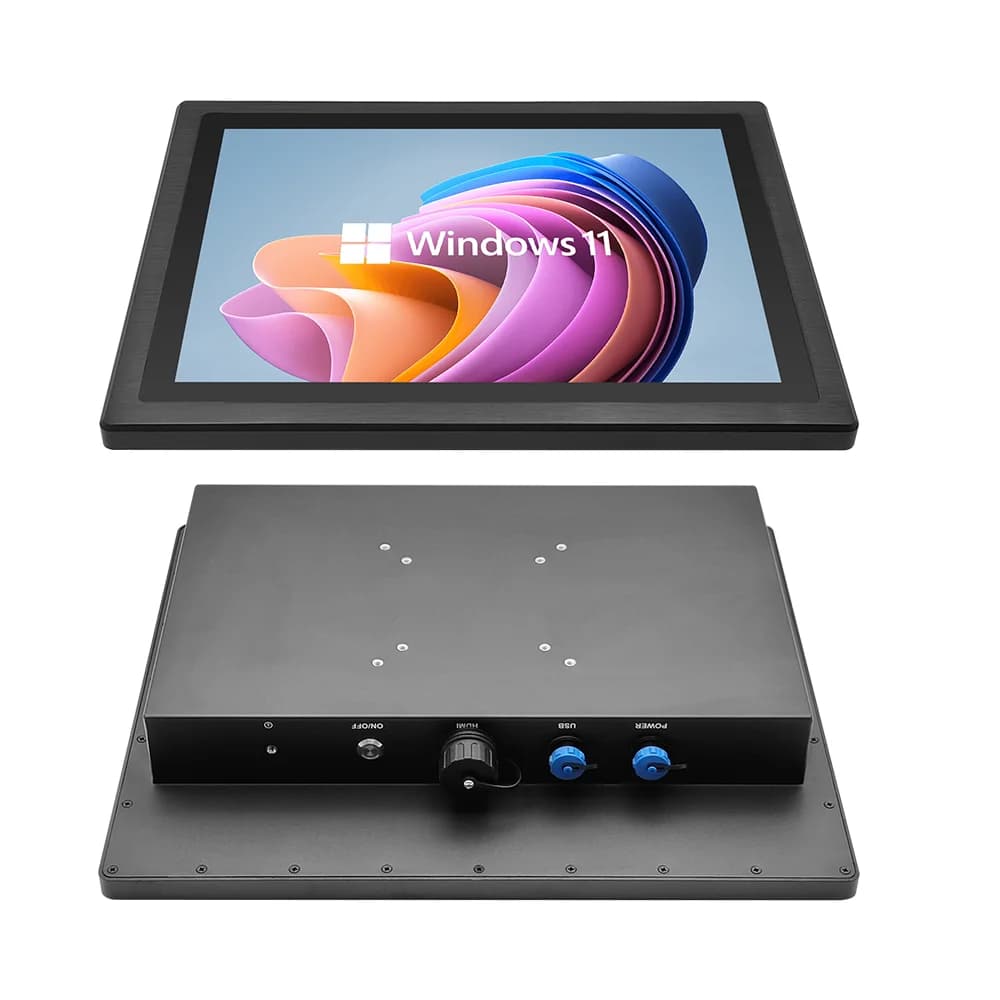 15 17 19 Inch Outdoor CNC  Wall-mounted Capacitive Touch Fully Ip65 Waterproof  High Resolution Industrial Monitor