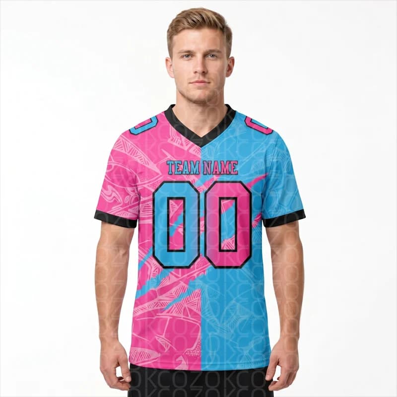Claw marks Customized Color Football Jersey for Men Football Short Sleeves Athletic Tee Shirts