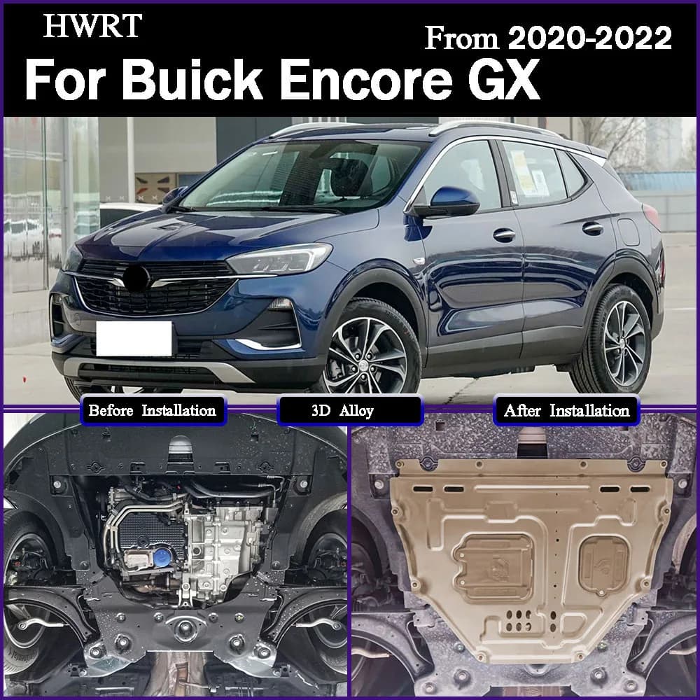 For Buick Encore GX 2020-2022 1.3T Engine Guard Board Splash Shield Mud Fender Plate Cover Black Car Mudflap Mudapron Mudguard