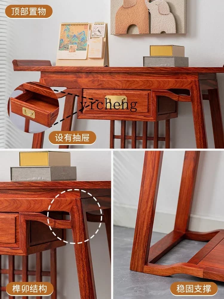 b19 Yiming World Pterocarpus Erinaceus Poir. New Chinese Style Rosewood Altar a Long Narrow Table