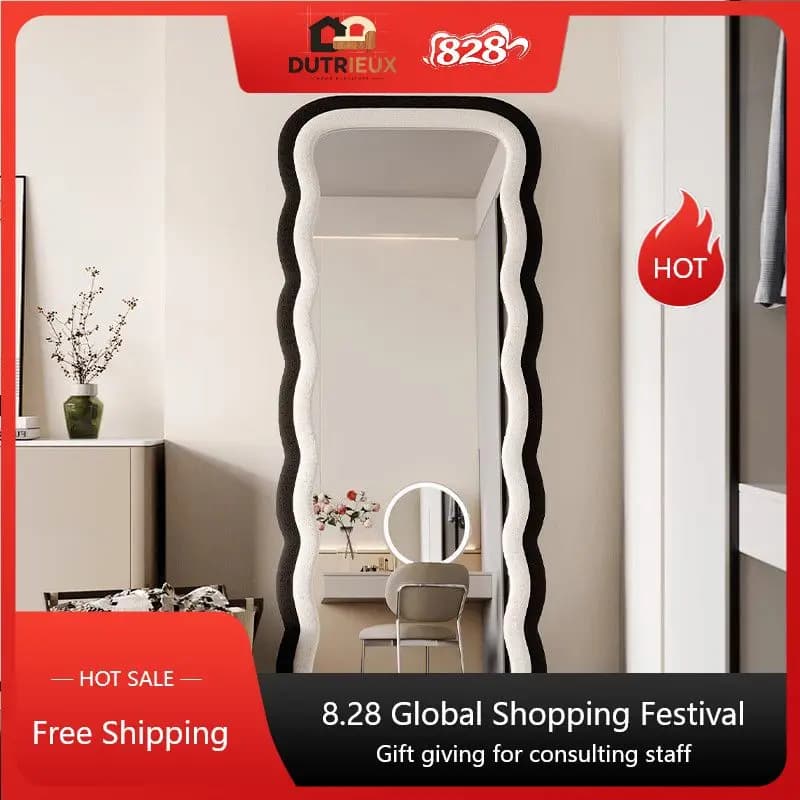Wavy Luxury Mirrors Full Body Living Room Design Modern Mirrors Full Body Apartments Bedroom Espelho De Quarto Home Furniture