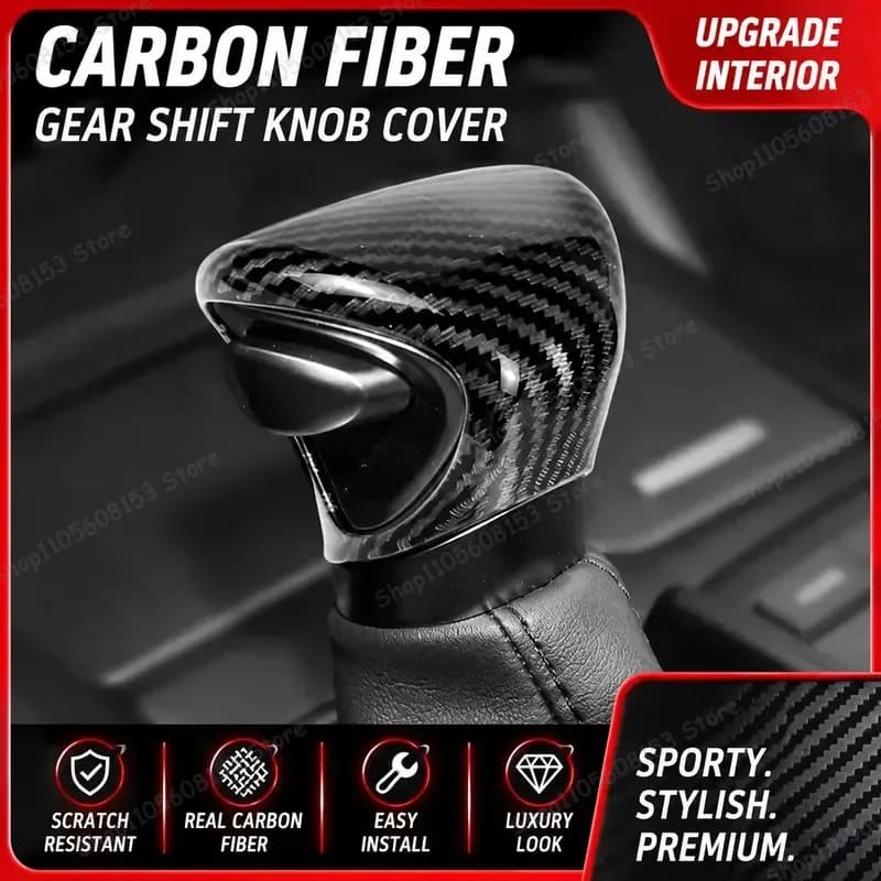 For Lexus ES200 ES300 NX260 RX300 Carbon Fiber Style ABS Gear Shift Knob Cover Trim Upgrade Accessory