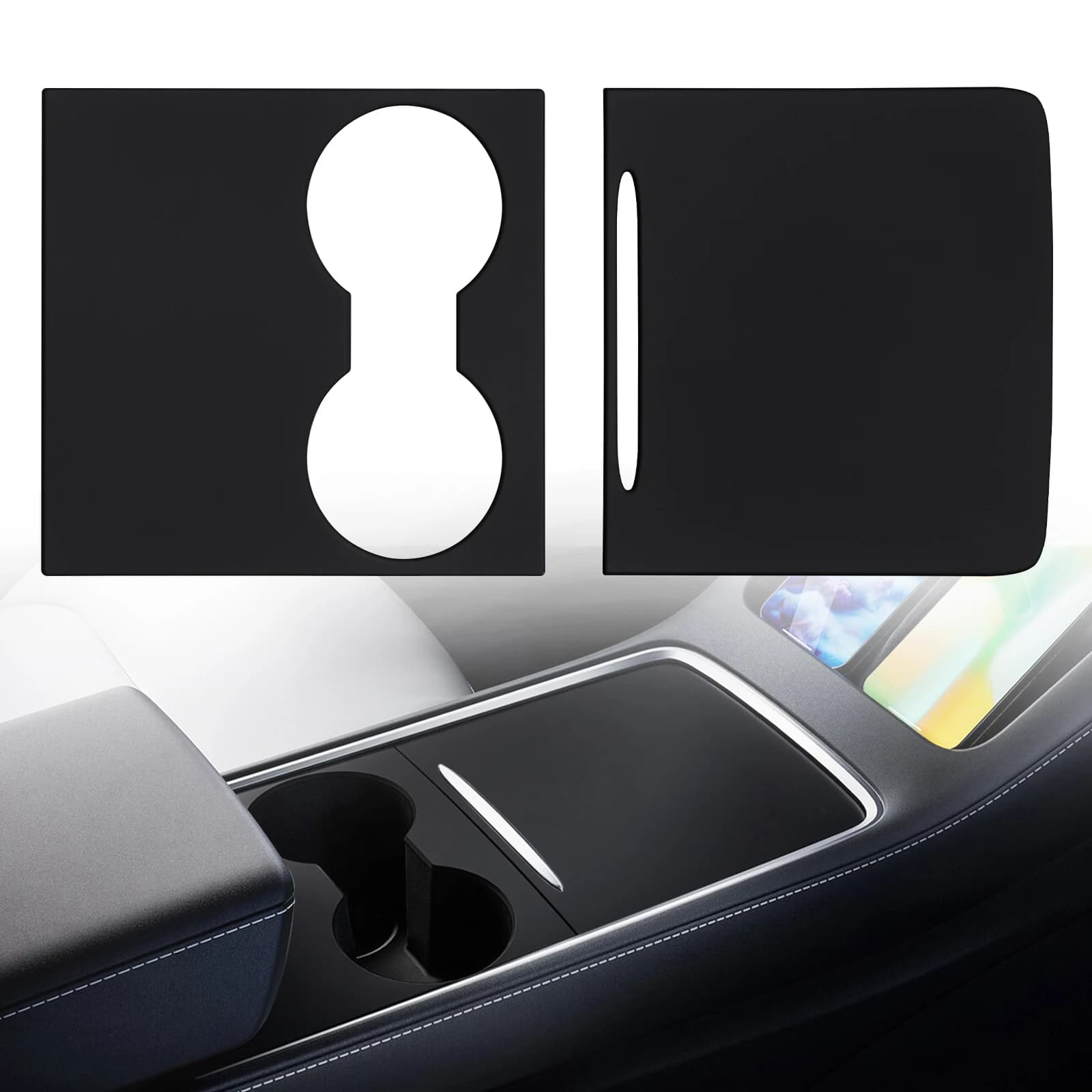Car Central Console Panel Sticker ABS Material Cover For Tesla Model 3/Y 2021 2022 2023 Accessories Central Protective Sticker