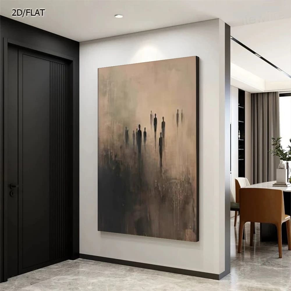 Handmade Canvas Home Decor Art Wall Pictures Hand Drawn Oil Paintings Abstract Canvas Painting Gold Foil Picture For Living Room