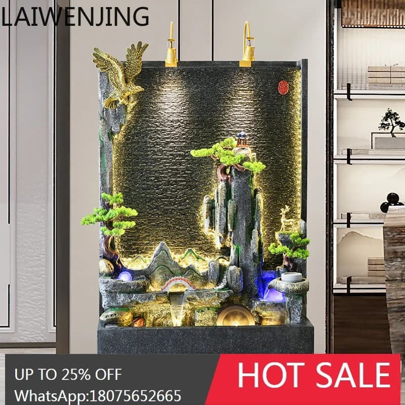 MJY Indoor Living Room Entrance Decoration Chinese Style Water Curtain Wall Courtyard Water System Ornament