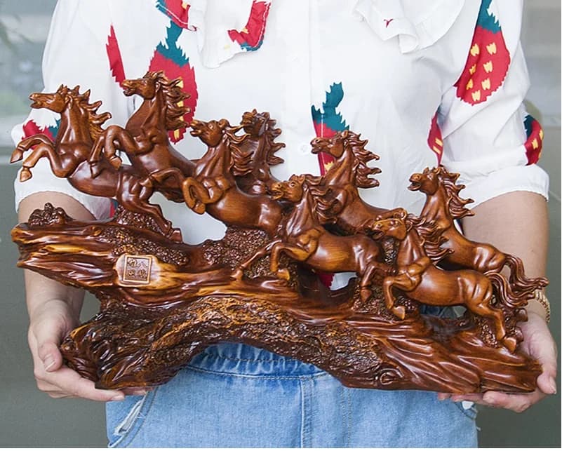 Home Decor Eight Horses To Attract Wealth Ornament Living Room Decoration Resin Crafts Office Desktop Decoration