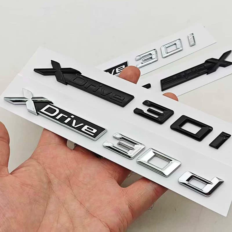 xDrive 30d 30i Letter Emblem for BMW X3 X4 X5 X6 X7 G01 G02 G05 G06 Trunk Badge Nameplate Logo Sticker Chrome Black Accessories