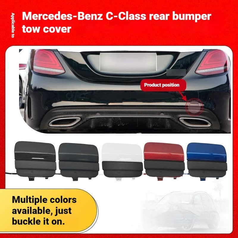 For 19-21 Mercedes Benz C-Class Rear Trailer Cover W205 Rear Bumper Tow Hook Cover 2058853303