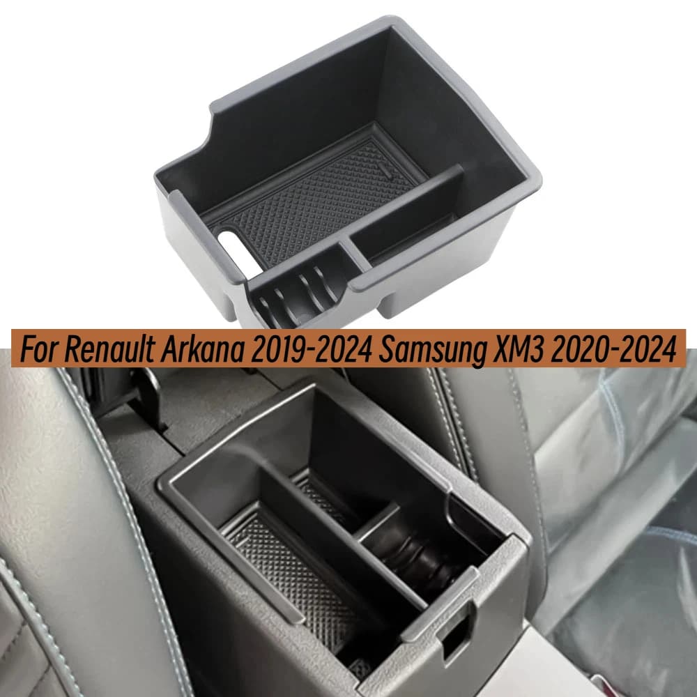 Car Armrest Storage Box Tray for Renault Arkana 2019-2024 Samsung XM3 2020-2024 Center Console Holder Organizer Accessories