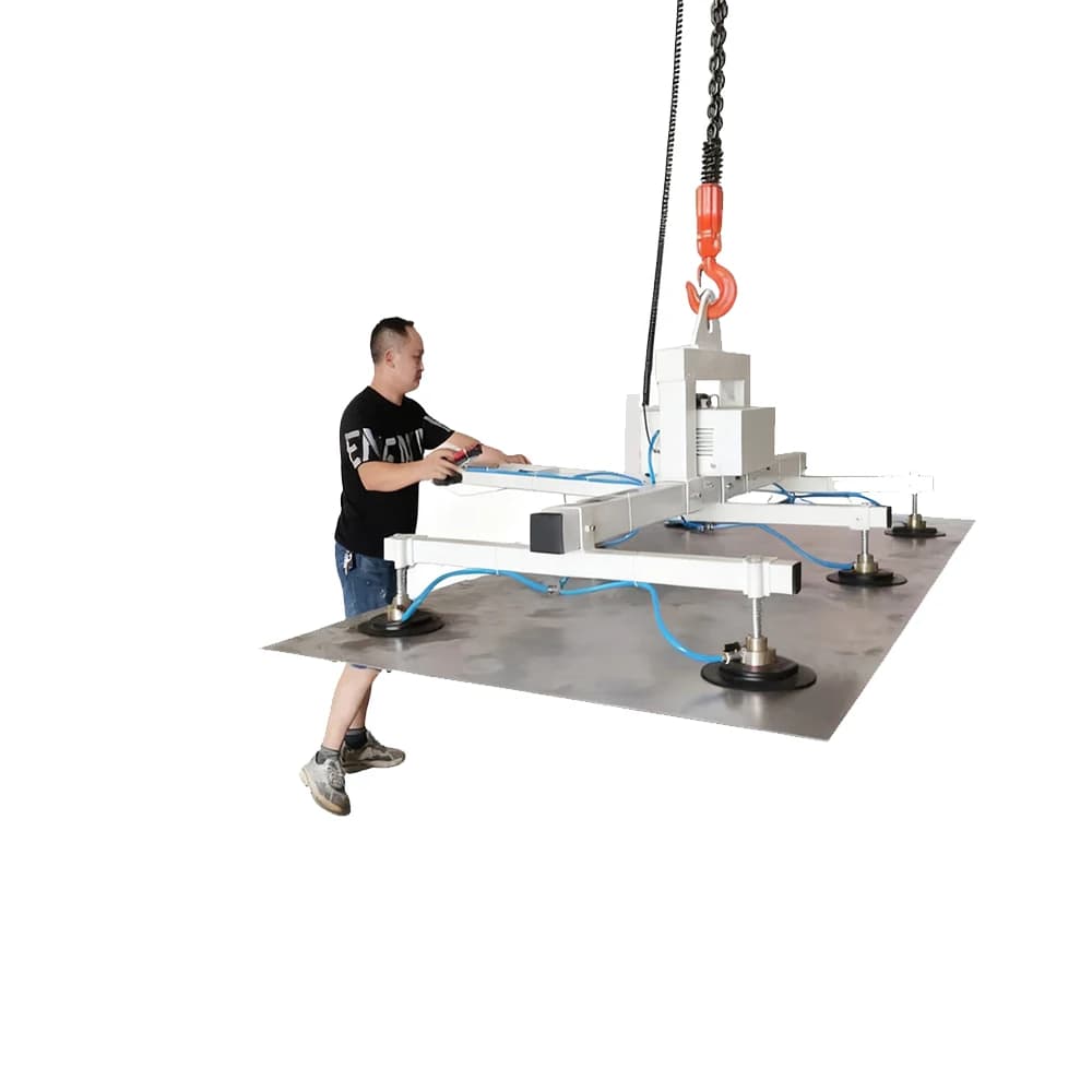 Smart Glass Vacuum Electric Lifting Crane Can Be Turned Rotated Heavy Duty 400-1200kg Rock Plate Stone Handling Suction Cup