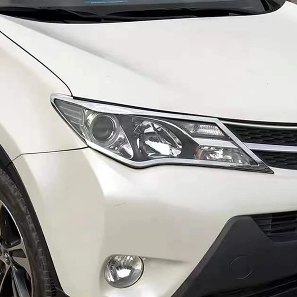 ABS Chrome For Toyota RAV4 RAV 4 2014 2015 2018 After Rear Tail Lights Lamp Covers Frame Trim Car Quality Styling Sequins