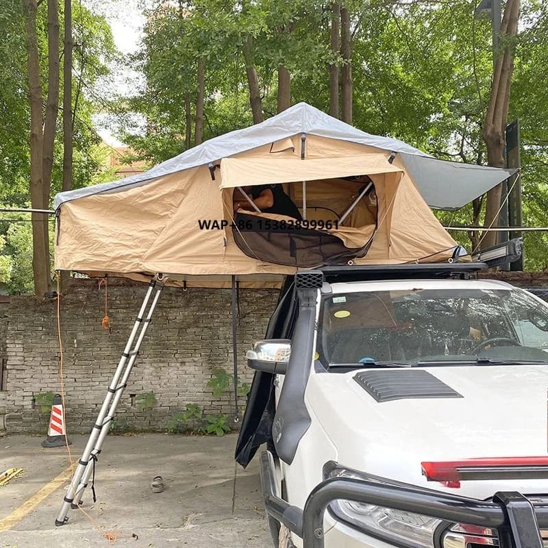Roof Top Tent Double Layer Quick Automatic Opening Oxford Cloth Lightweight Soft Shell 4x4 Skylight Waterproof 4 Season Tents