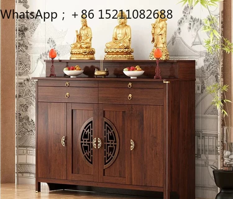 LLY solid wood table incense table for household use, new Chinese-style shrine for worship on Guan Gong Buddhist platform